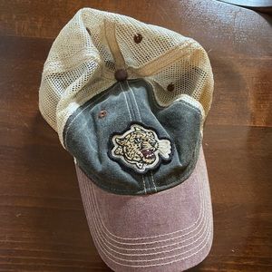 Leopard trucker hat Lafayette college